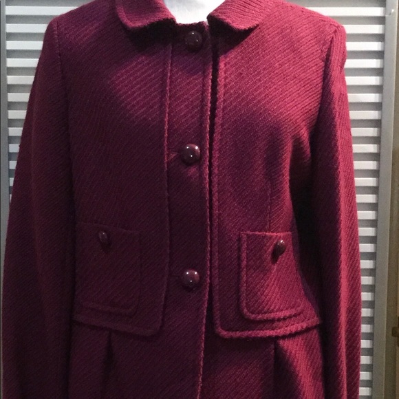 TALBOTS szM raspberry jacket w/peplum-like bottom - Picture 5 of 5